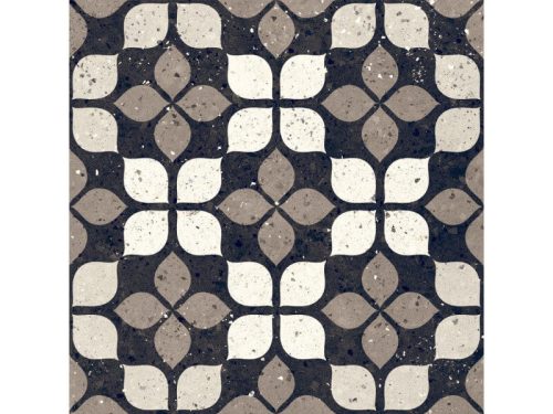FR-8 Frammenti Nero Fiore 20x20 padló