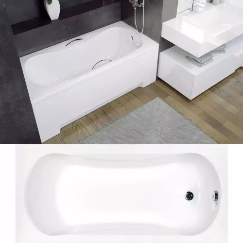 Besco Aria egyenes akril kád láb nélkül