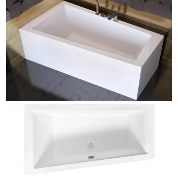 Besco Intima asszimetrikus íves akril kád láb nélkül