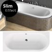 Besco Avita Slim asszimetrikus íves akril kád láb nélkül