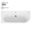 Besco Avita Slim asszimetrikus íves akril kád láb nélkül