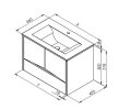 Tboss Linzy 60 alsó szekrény mosdóval                                                                     