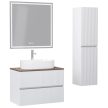 HD Torino Matt White 60 komplett bútor fali mosdószekrénnyel és tükörrel