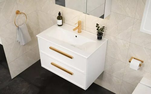 Tboss Finix 60 alsó szekrény mosdóval arany fogantyúval