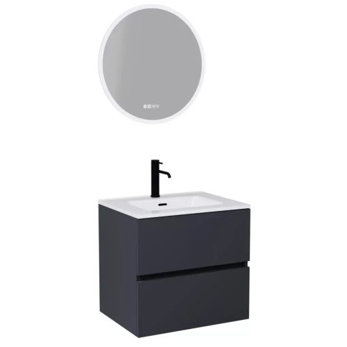 HD Aria Antracit 60 komplett bútor fali mosdószekrénnyel és tükörrel