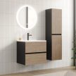 HD Aria Antracit-Oak 60 komplett bútor fali mosdószekrénnyel és tükörrel