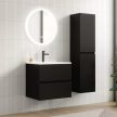 HD Aria Black 60 komplett bútor fali mosdószekrénnyel és tükörrel