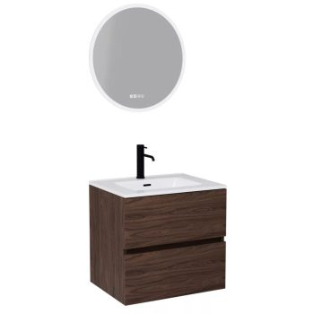   HD Aria Matt Hazel 60 komplett bútor fali mosdószekrénnyel és tükörrel