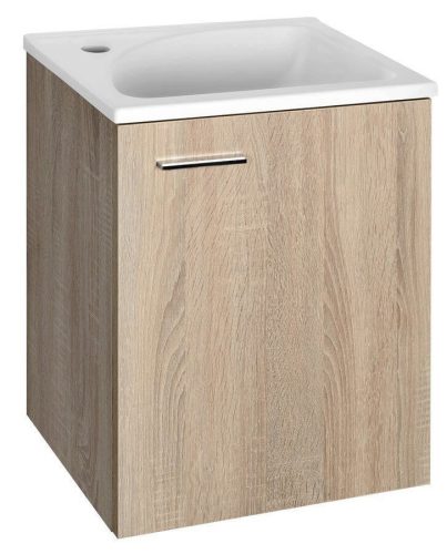 AQUALINE ZOJA mosdótartó szekrény, jobbos, 40x50x32cm, platina tölgy, (51048DP)