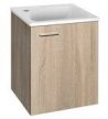 AQUALINE ZOJA mosdótartó szekrény, jobbos, 40x50x32cm, platina tölgy, (51048DP)