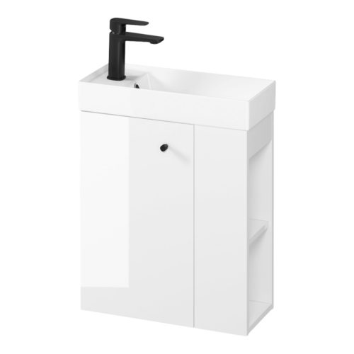 Cersanit larga mosdóalsószekrény 49,2X55,1X21,5cm fehér, összeszerelt, fogantyú és mosdó nélkül