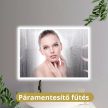 HD Verona 120 cm széles fali szögletes LED okostükör ambient világítással, érintőkapcsolóval, digitális órával és páramentesítő funkcióval