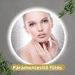 HD Sofia 60 cm széles fali kerek LED okostükör ambient világítással, érintőkapcsolóval, digitális órával és páramentesítő funkcióval