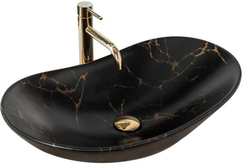 Mosdó Royal 60 Black Marble Matt REA-U7478