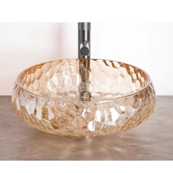 Mosdó Arezzo Prisma Ora üveg borostyán AR-M347O