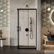 Olmo Black szögletes zuhanykabin