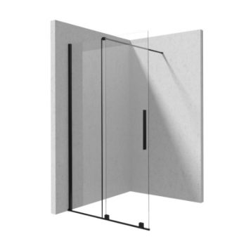   Walk-in, Deante Prizma tolóajtós walk-in, fekete, 120 cm KTJ_N32R