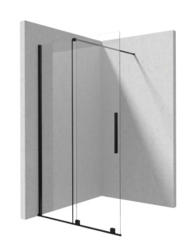 Walk-in, Deante Prizma tolóajtós walk-in, fekete, 120 cm KTJ_N32R