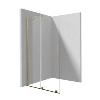   Walk-in, Deante Prizma tolóajtós walk-in, szálcsiszolt arany, 120 cm KTJ_R32R