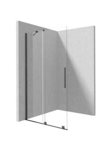 Walk-in, Deante Prizma tolóajtós walk-in, titán, 120 cm KTJ_D32R