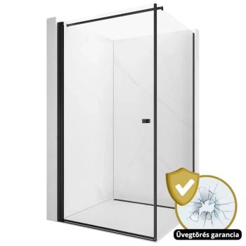 Nerva Black szögletes zuhanykabin