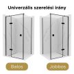 Ergon Black szögletes zuhanykabin