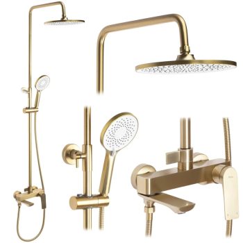 Zuhanyszett Avalon Gold Brush REA-P2400