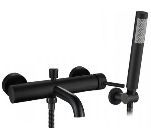 Kád csaptelep Lungo Black zuhanyszettel REA-B6634