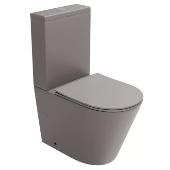   Wc Dolphin Matt Grey mély öblítésű, monoblokkos, hátsó kifolyású slim "P" tetővel és fényes króm nyomógombbal + tartály