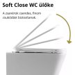 Wc Evelin White mély öblítésű íves monoblokkos, hátsó kifolyású, bidé funkcióval, slim "F" tetővel és fényes króm kiegészítőkkel + tartály