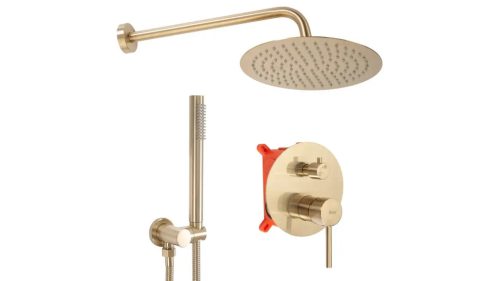 Zuhanyszett rejtett Lungo Gold Matt + Box REA-P4160