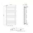 Radiátor HD Demos Gold törölközőszárító, arany 1200x600 mm