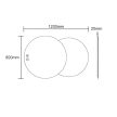 HD Twin 120 cm széles fali szabálytalan alakú LED okostükör forgatható, ambient világítással, érintőkapcsolóval és páramentesítő funkcióval