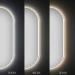 Tükör LED OVL 50x100cm Brush Gold